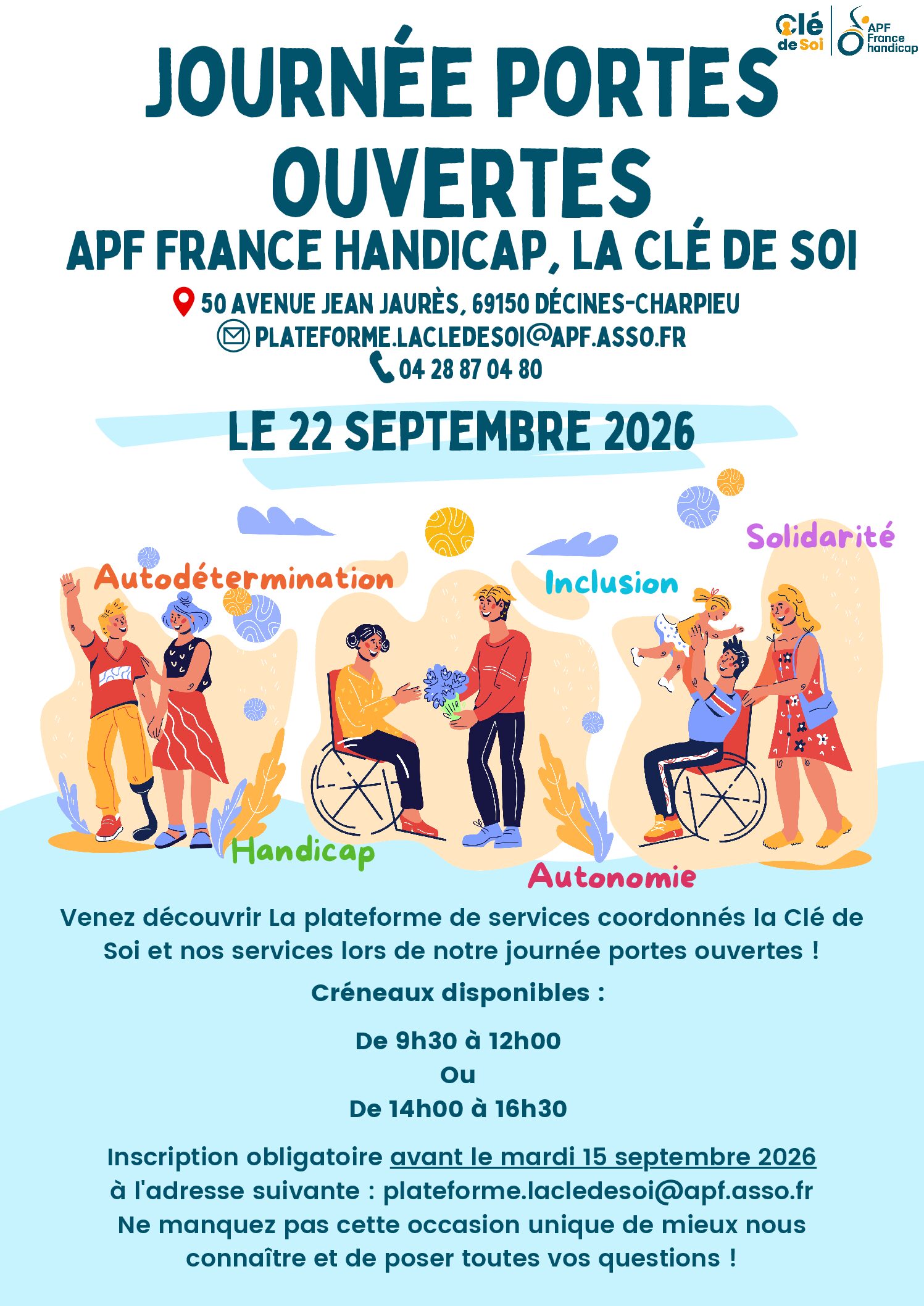 Invitation journée portes ouvertes 22/09/2026 – APF France Handicap