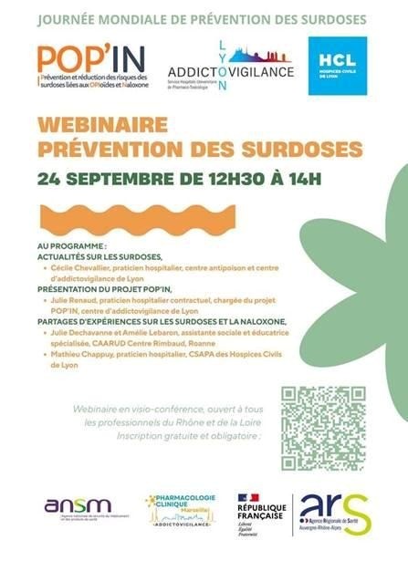 Webinaire « partage d’expériences autour des surdoses » 24/09/2026 12h30 à 14h